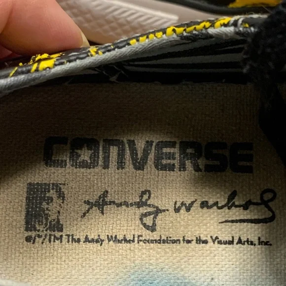 Converse X Andy Warhol Leather Banana Low Rare Women’s Size 6 Men’s Size4 - Picture 5 of 10